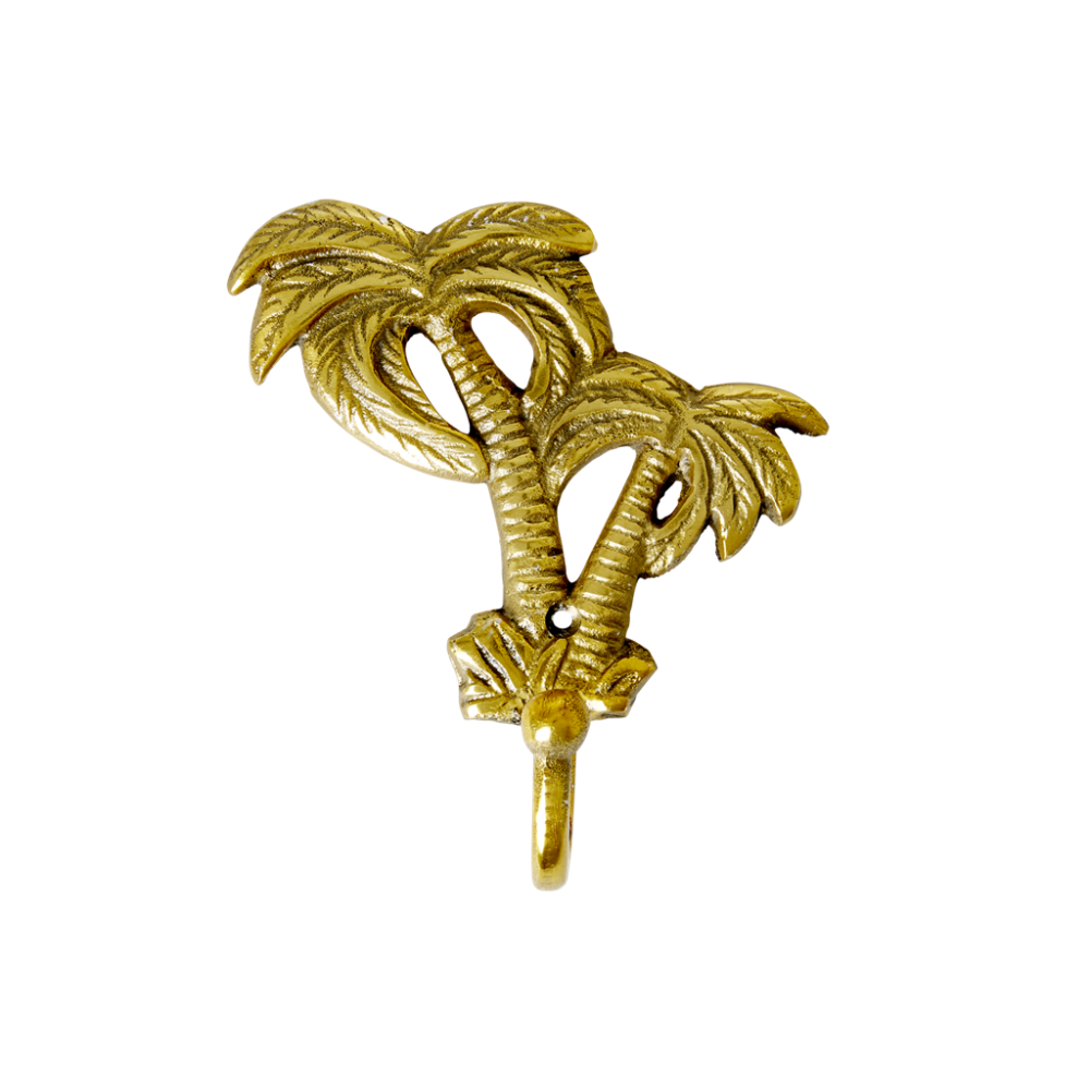 Palm Tree Shaped Brass Coat Hook By Rice DK
